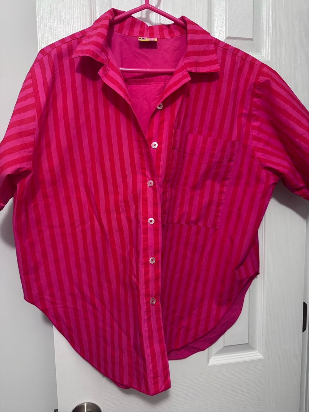 Nettle Studios Sour Cherry Striped Tulip Top OS- NWOT - Picture 9 of 13